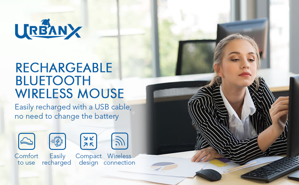 UrbanX rechargeable bluetooth mouse